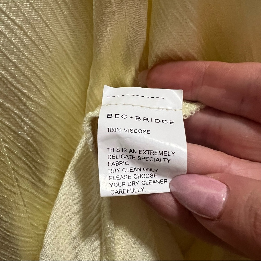 Bec + Bridge Maxina Crossover Maxi Dress In Ice Yellow - Picture 10 of 11